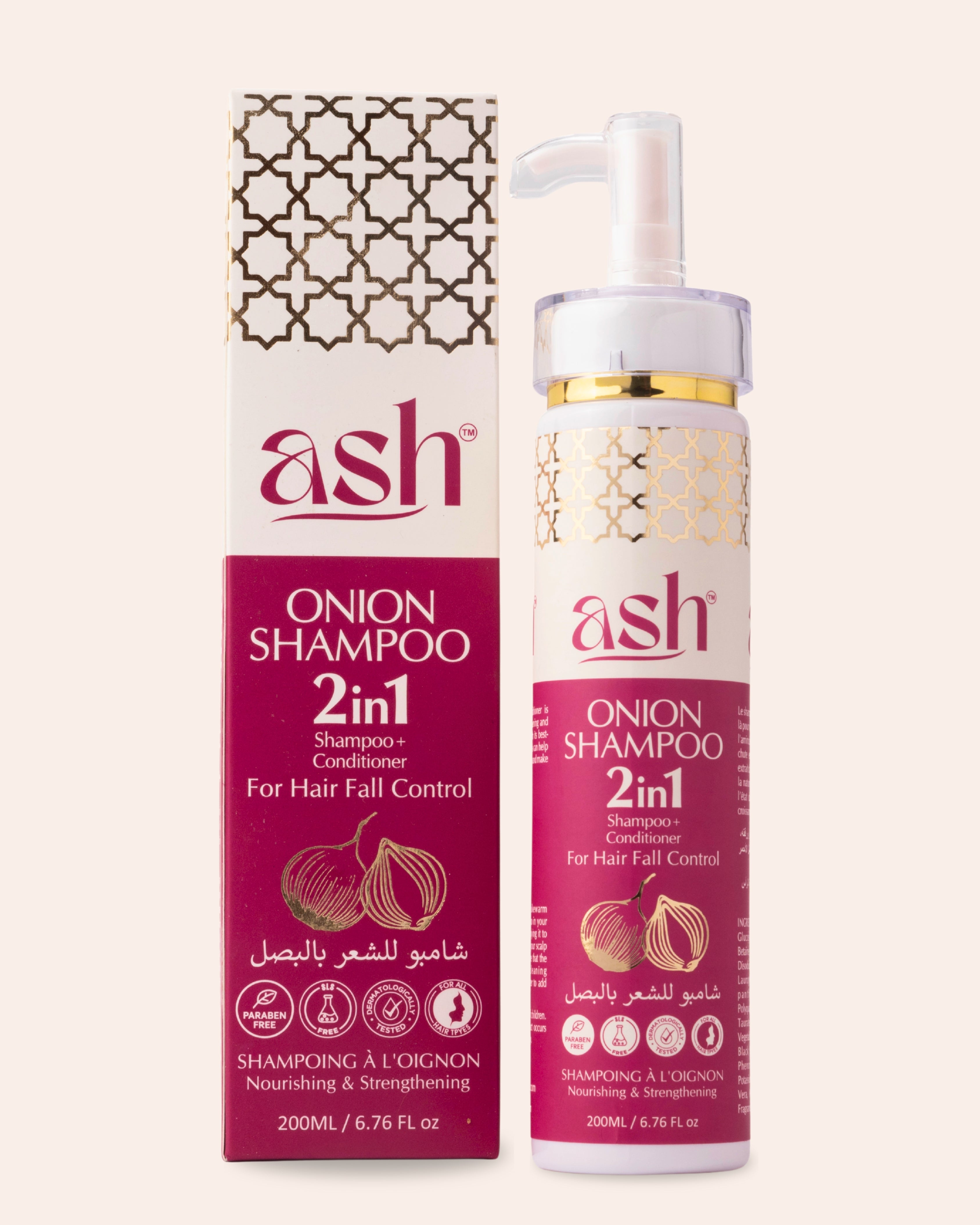 ASH Onion Shampoo 2in1 | For Hair Fall Control