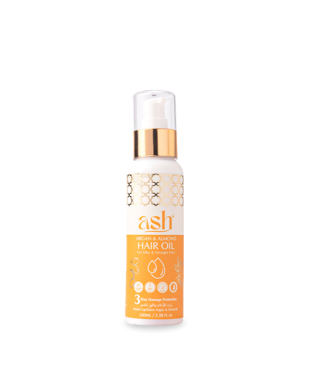 ASH Argan & Almond Hair Oil | Restore & Protect Damaged Hair
